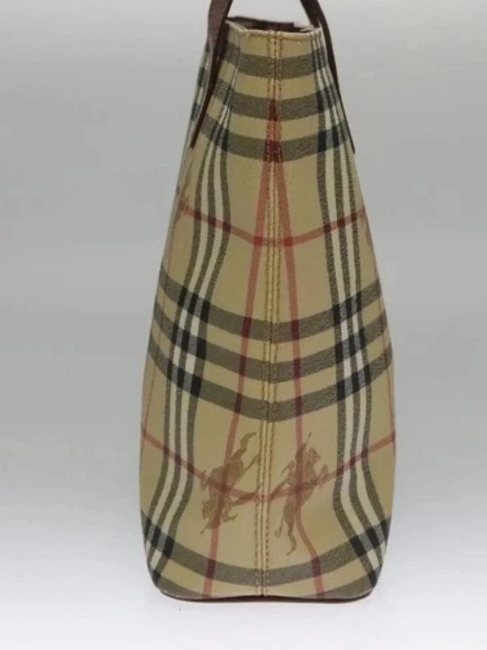 BURBERRY Nova Check Tote Bag PVC Beige Auth - Picture 3 of 16